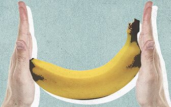 El tamaño del pene para el ejemplo de un plátano