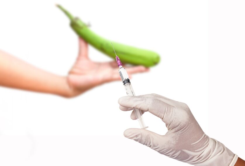 Inyección para agrandar el pene